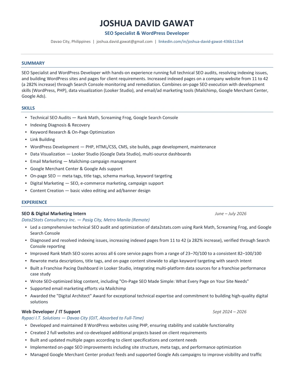 Resume Preview